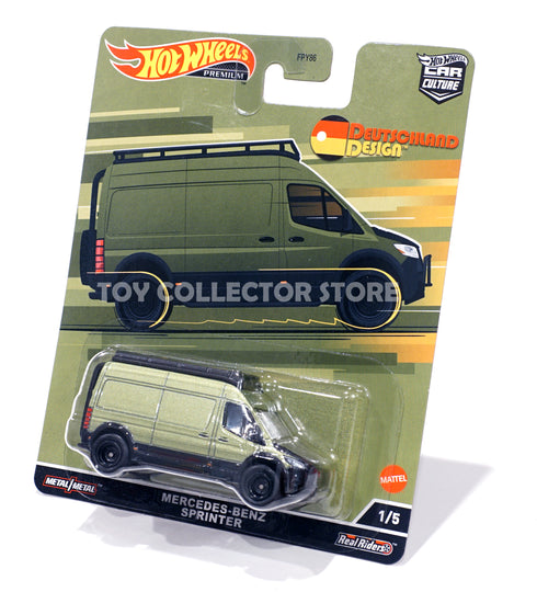 Hot Wheels Deutschland Design Mercedes Benz Sprinter Van in Green Diecast